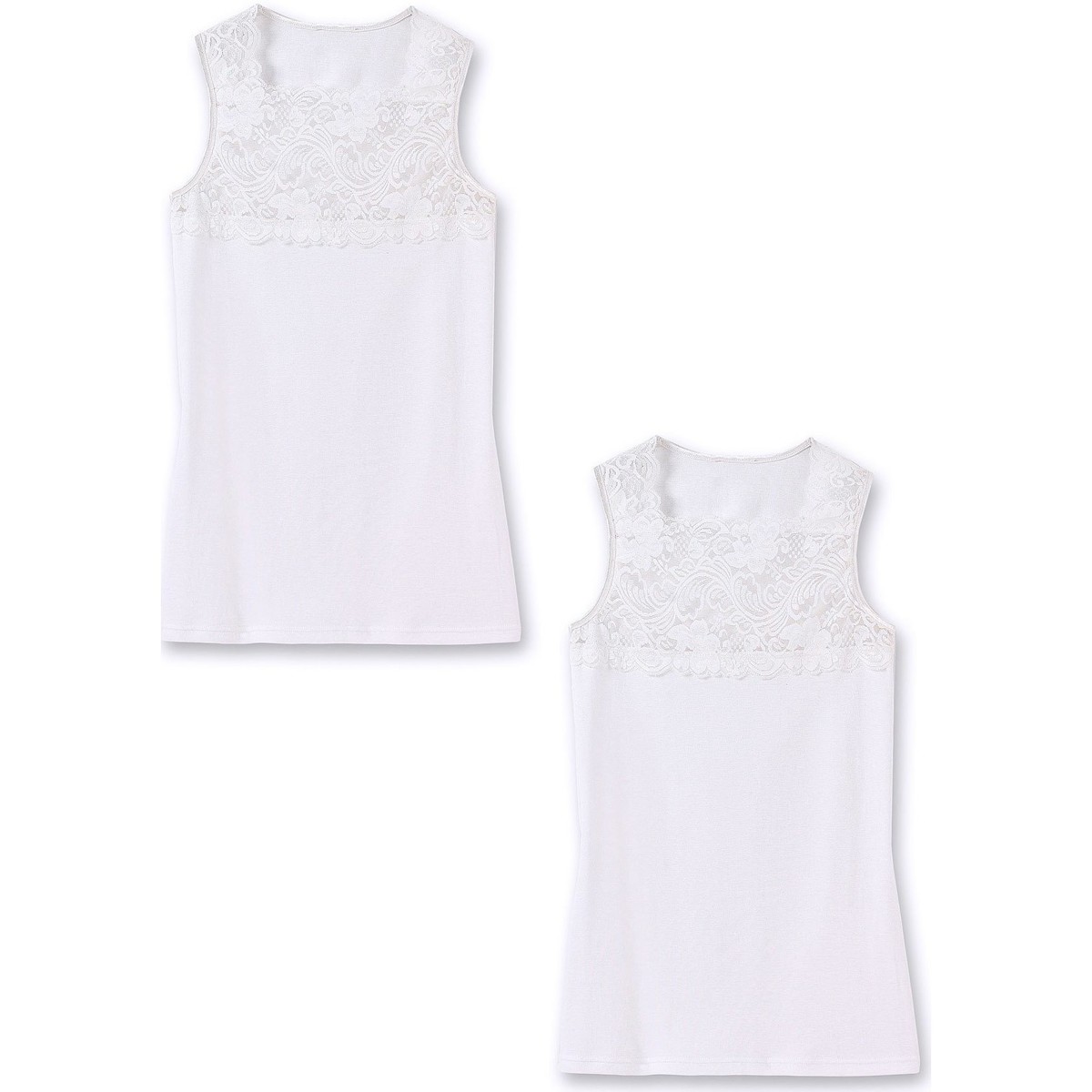Daxon Blanc by - Lot de 2 chemises sans manches TOapq9bf