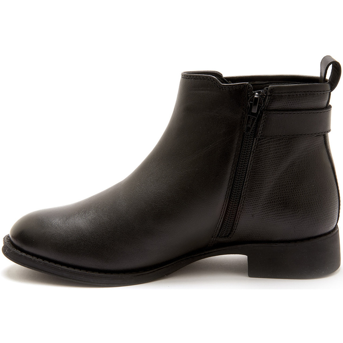 Pediconfort Noir Boots cuir semelle amovible tGavlFh9