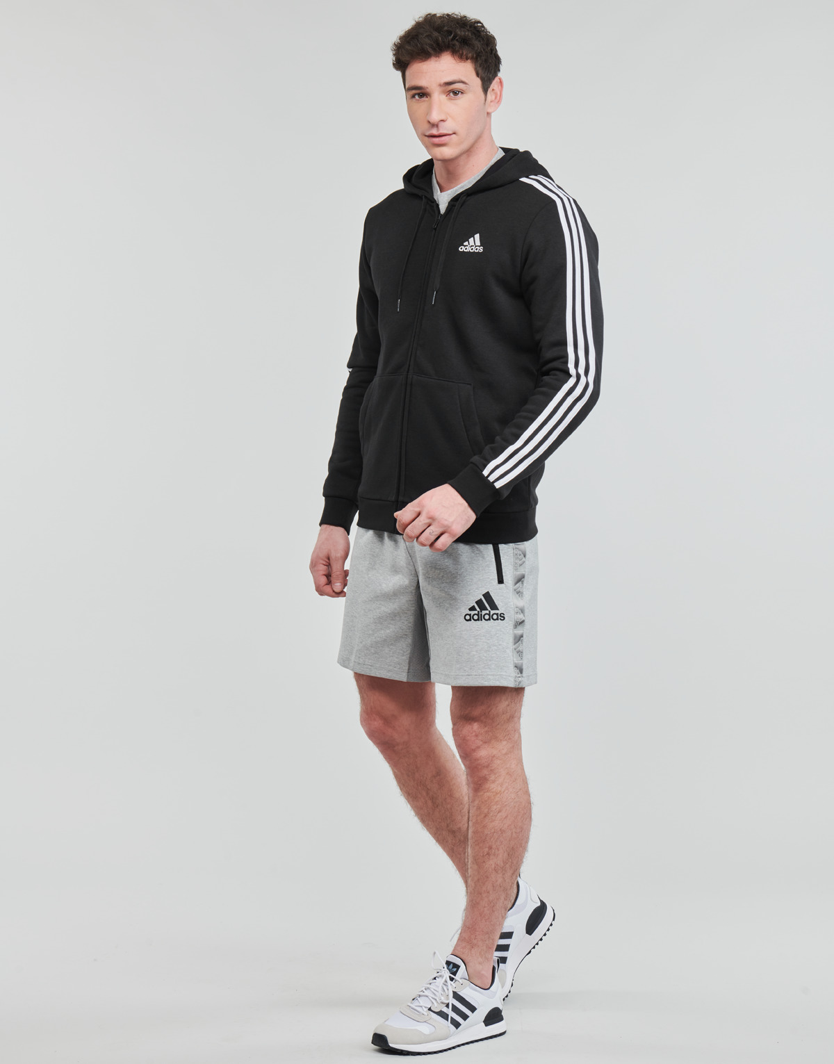 Adidas Sportswear Noir 3 STRIPES FL FULL ZIP HD zVxGx9RY