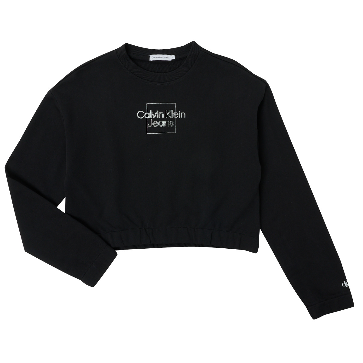 Calvin Klein Jeans Noir METALLIC BOX LOGO SWEATSHIRT XLAeYqp4