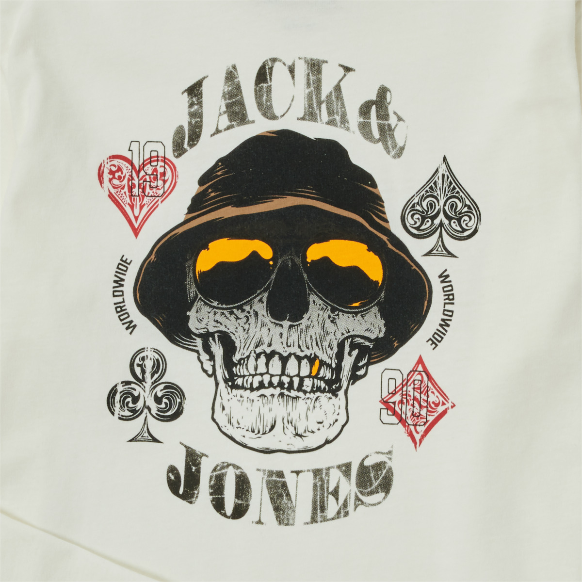 Jack & Jones Blanc JORCAPTAIN TEE LS UuReilnD