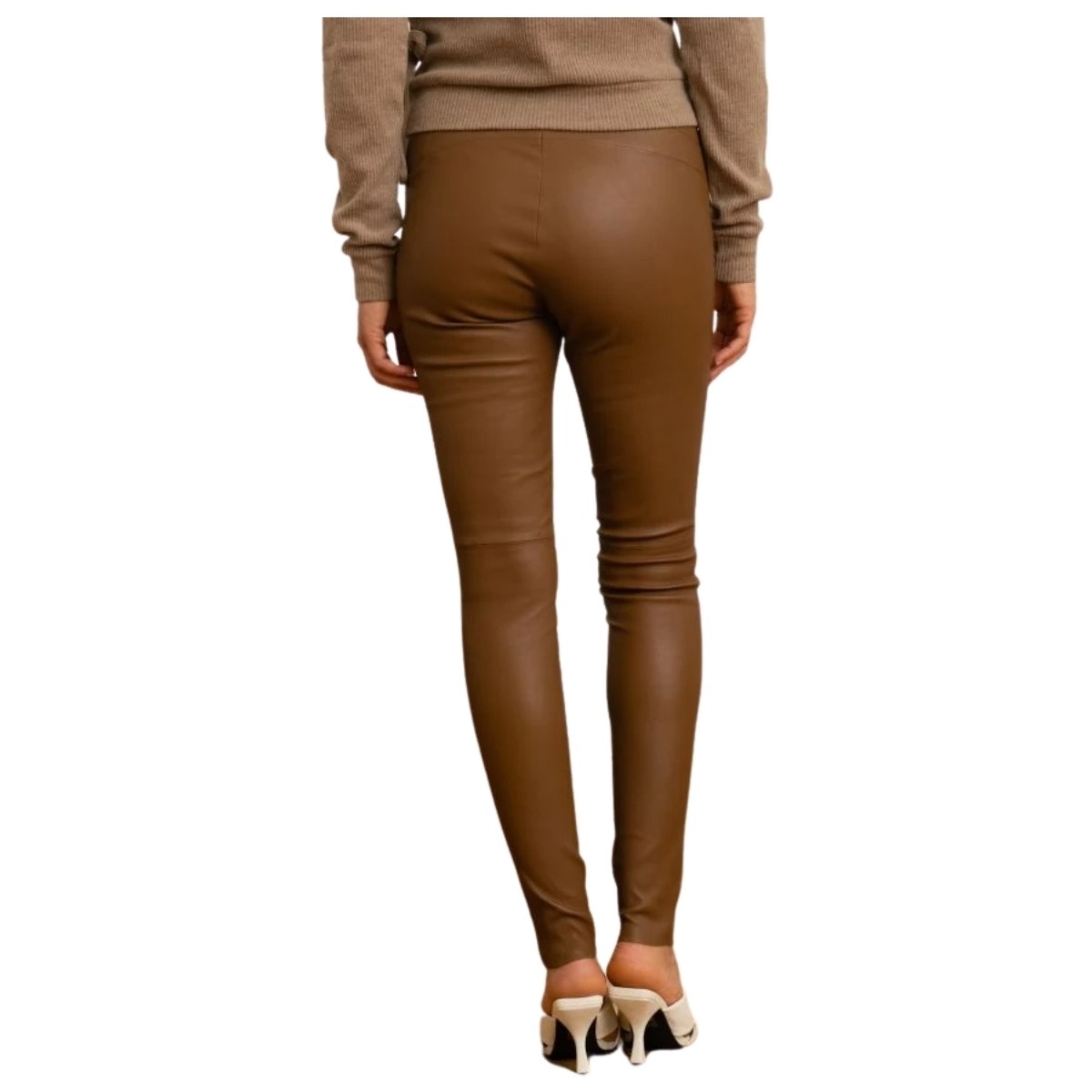 Oakwood Marron Pantalon legging en cuir femme Ref 57907 0510 Fauve txG8GuHy