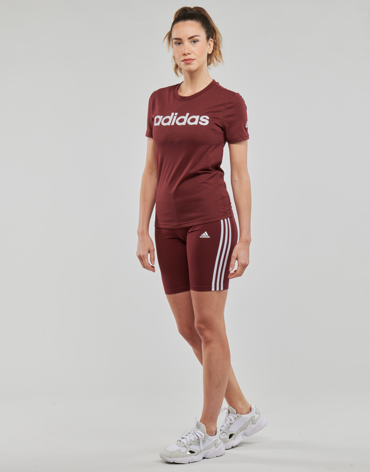 Adidas Sportswear Marron / Blanc LIN T zzfrAGko