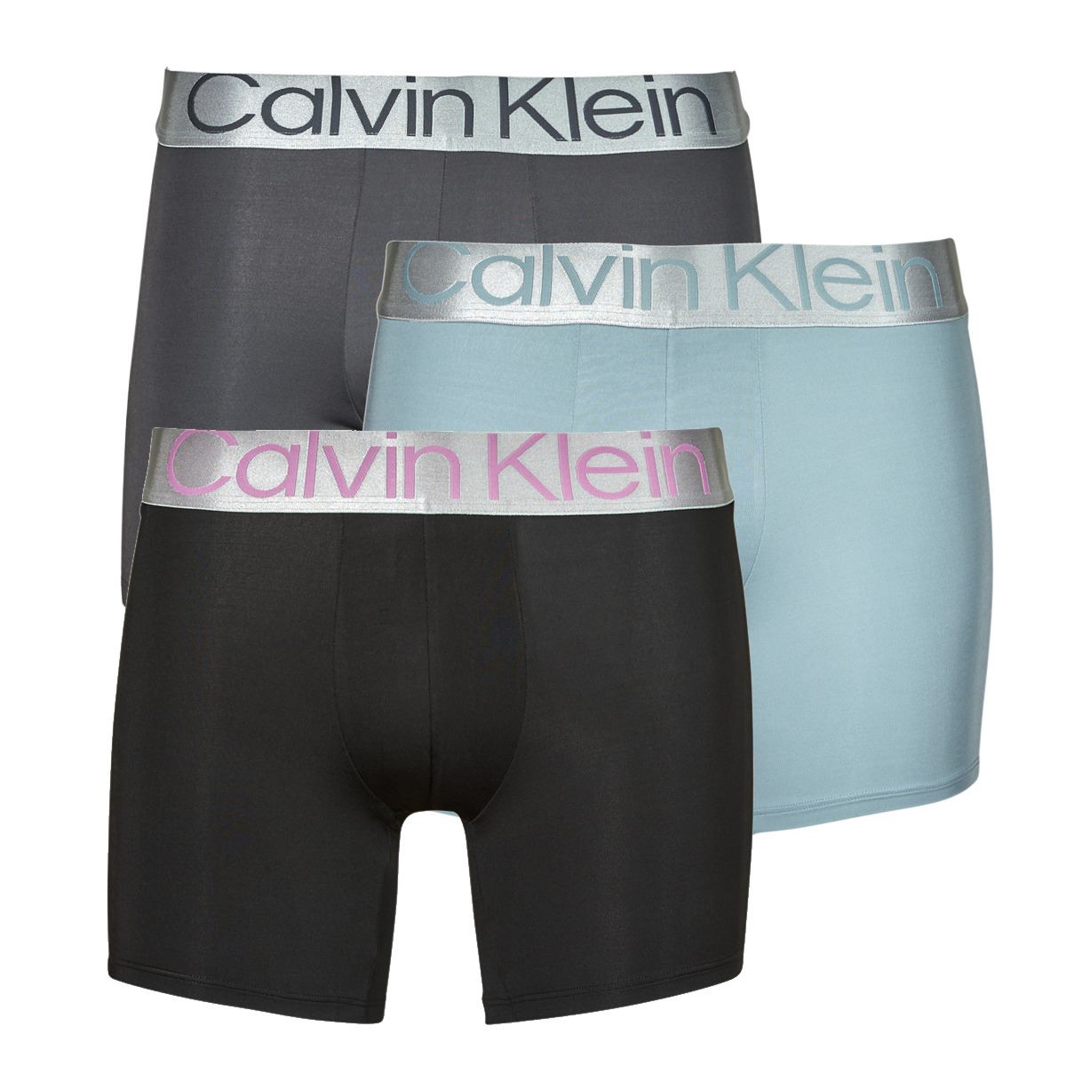 Calvin Klein Jeans Gris / Gris / Noir BOXER BRIEF 3PK X