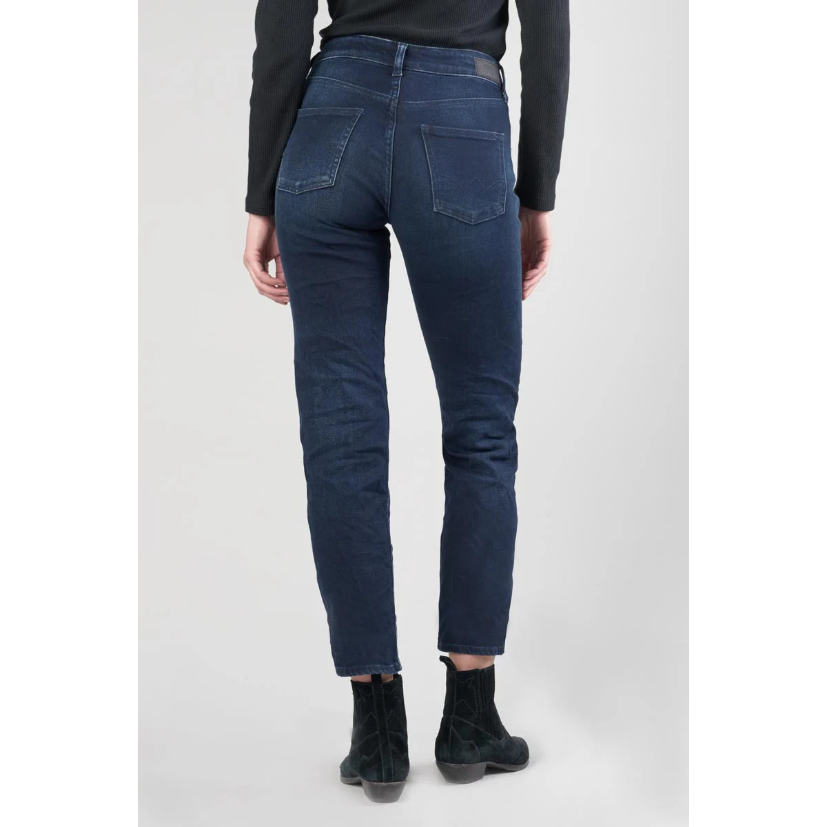 Le Temps des Cerises Bleu Basic 400/17 mom taille haute 7/8ème jeans bleu-noir XWzJjB0b