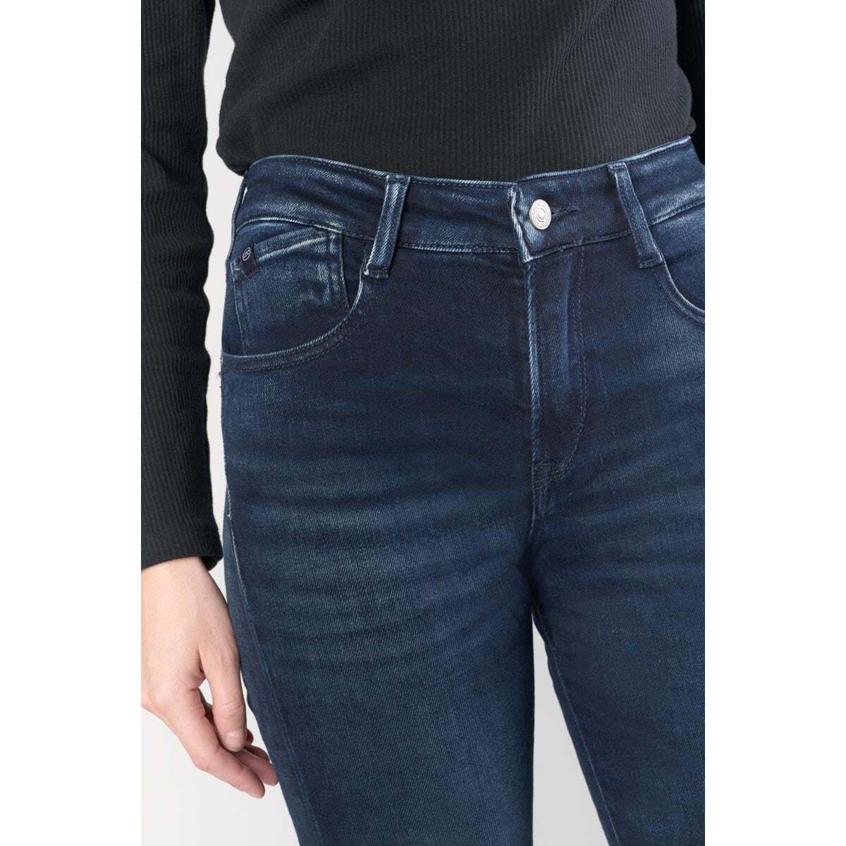 Le Temps des Cerises Bleu Basic 400/17 mom taille haute 7/8ème jeans bleu-noir XWzJjB0b