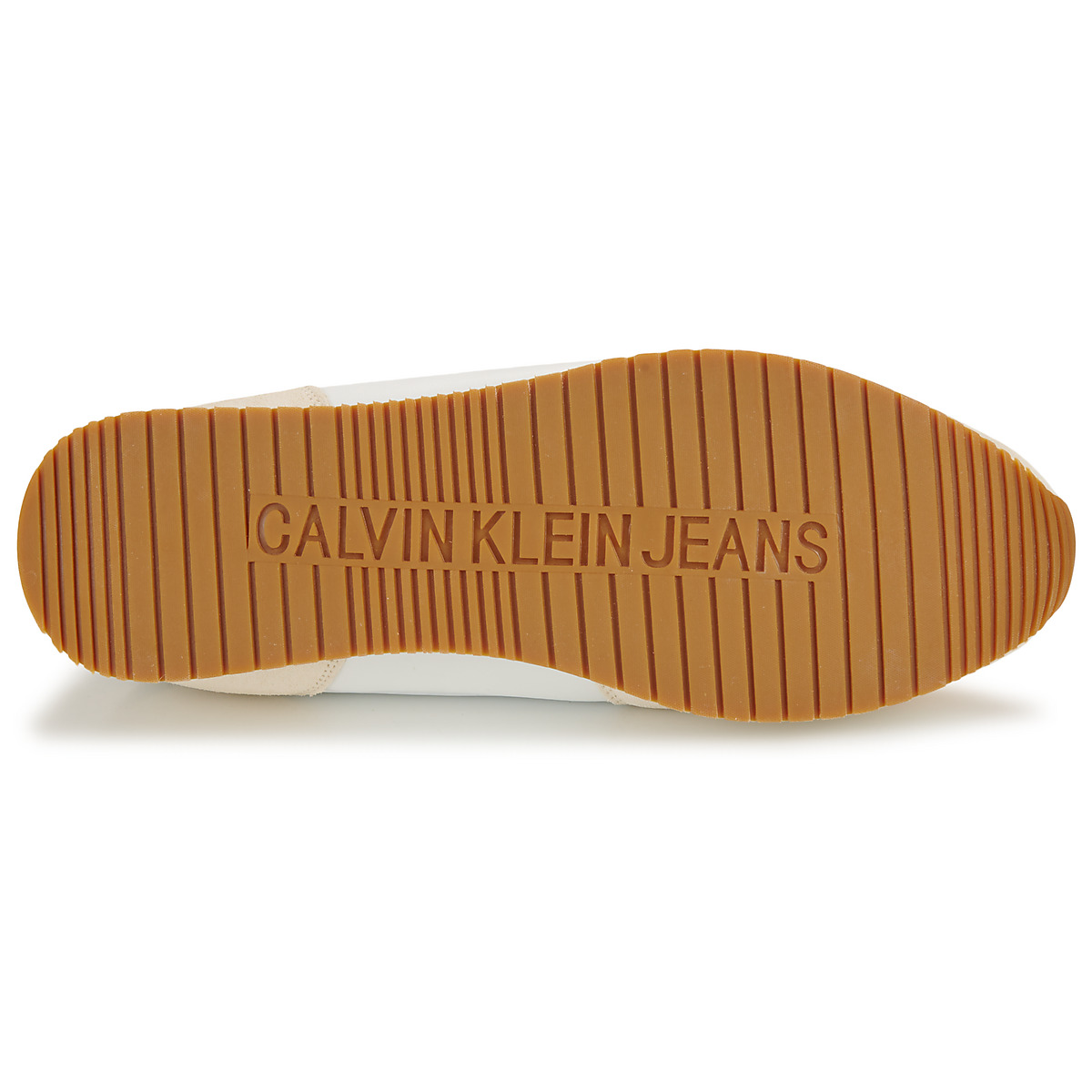 Calvin Klein Jeans Ecru / Bleu RUNNER SOCK LACEUP NY-LTH vDSbvPbi