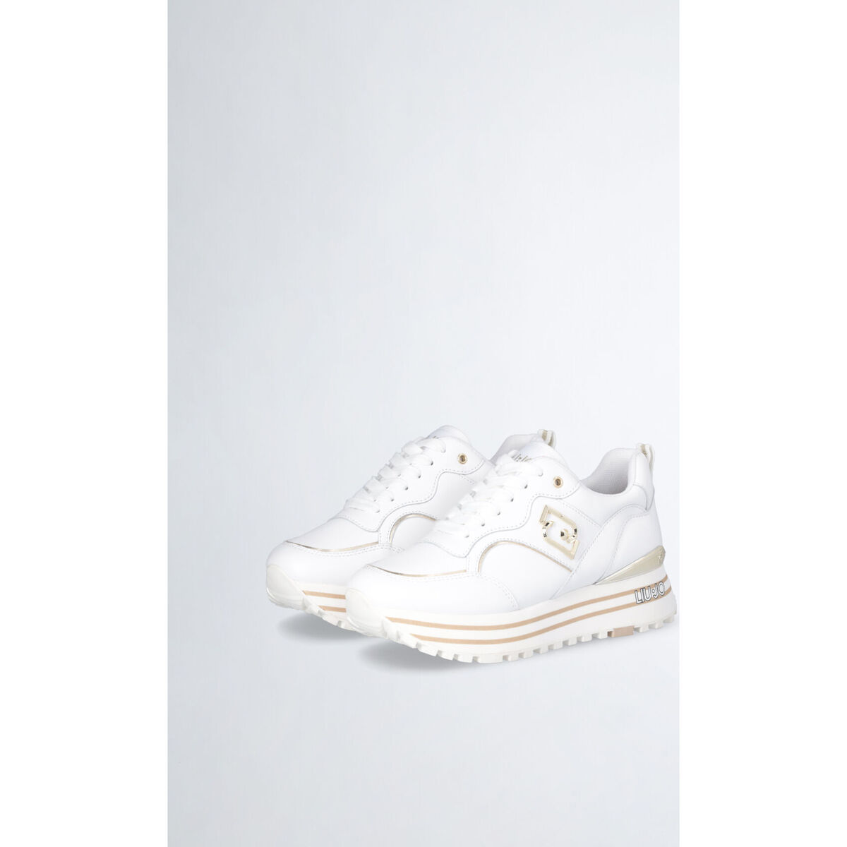 Liu Jo Blanc Sneakers à plateforme blanches en cuir ver0KSj8