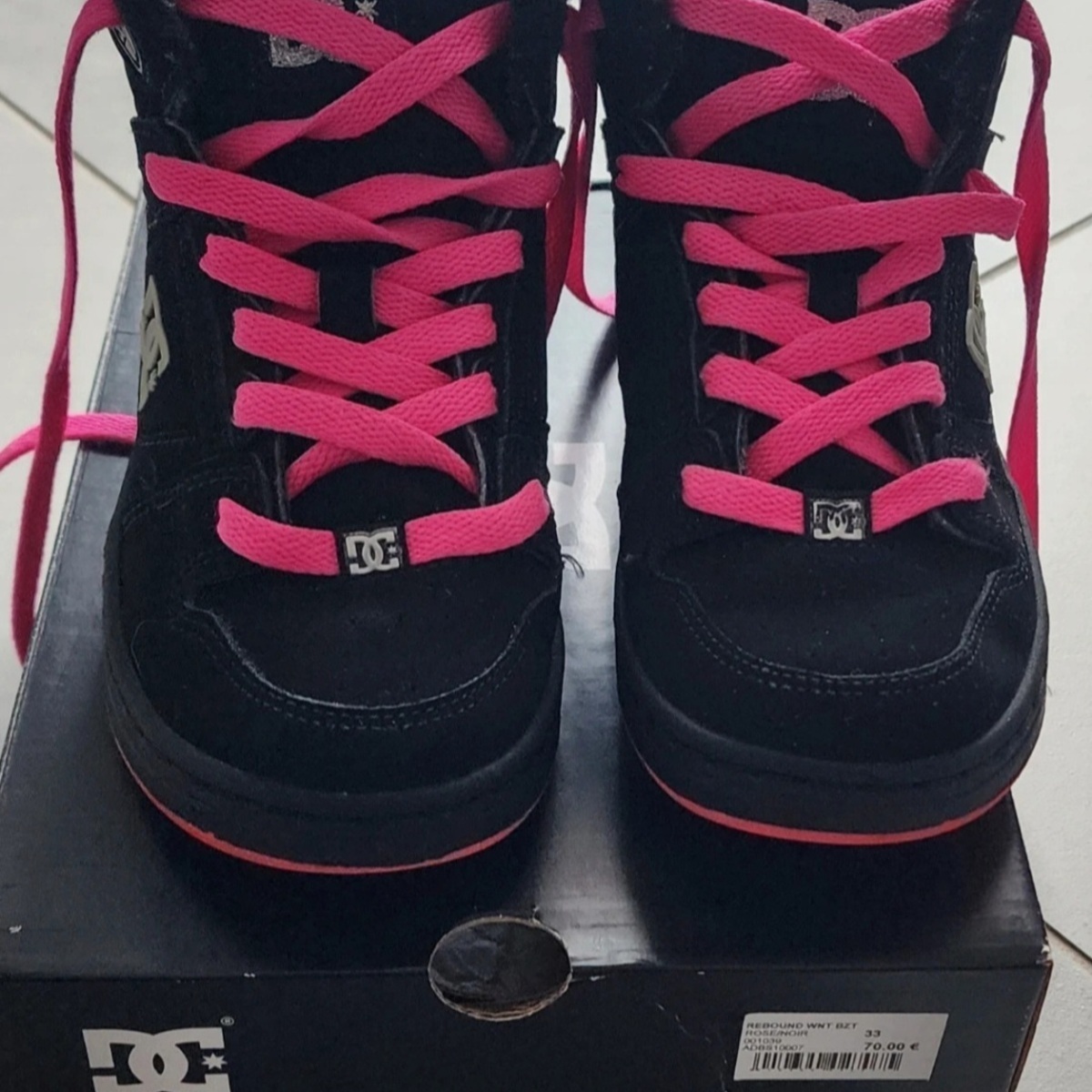 DC Shoes Noir Basket DC shoes Fourées noire et rose fushia x4OvIHuS