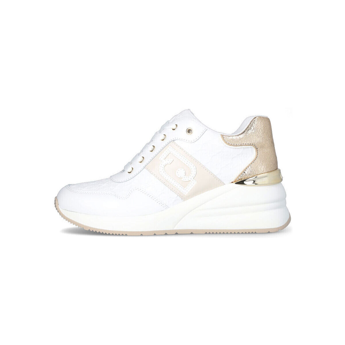 Liu Jo Blanc Sneakers en cuir avec semelle compensée wfNwYa0n