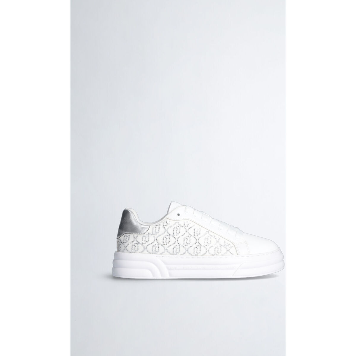 Liu Jo Blanc Sneakers plateforme avec logo strass u0E3wHe1