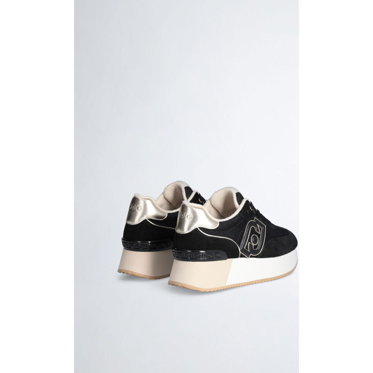 Liu Jo Noir Sneakers plateforme en mesh brillant W221Hrkk