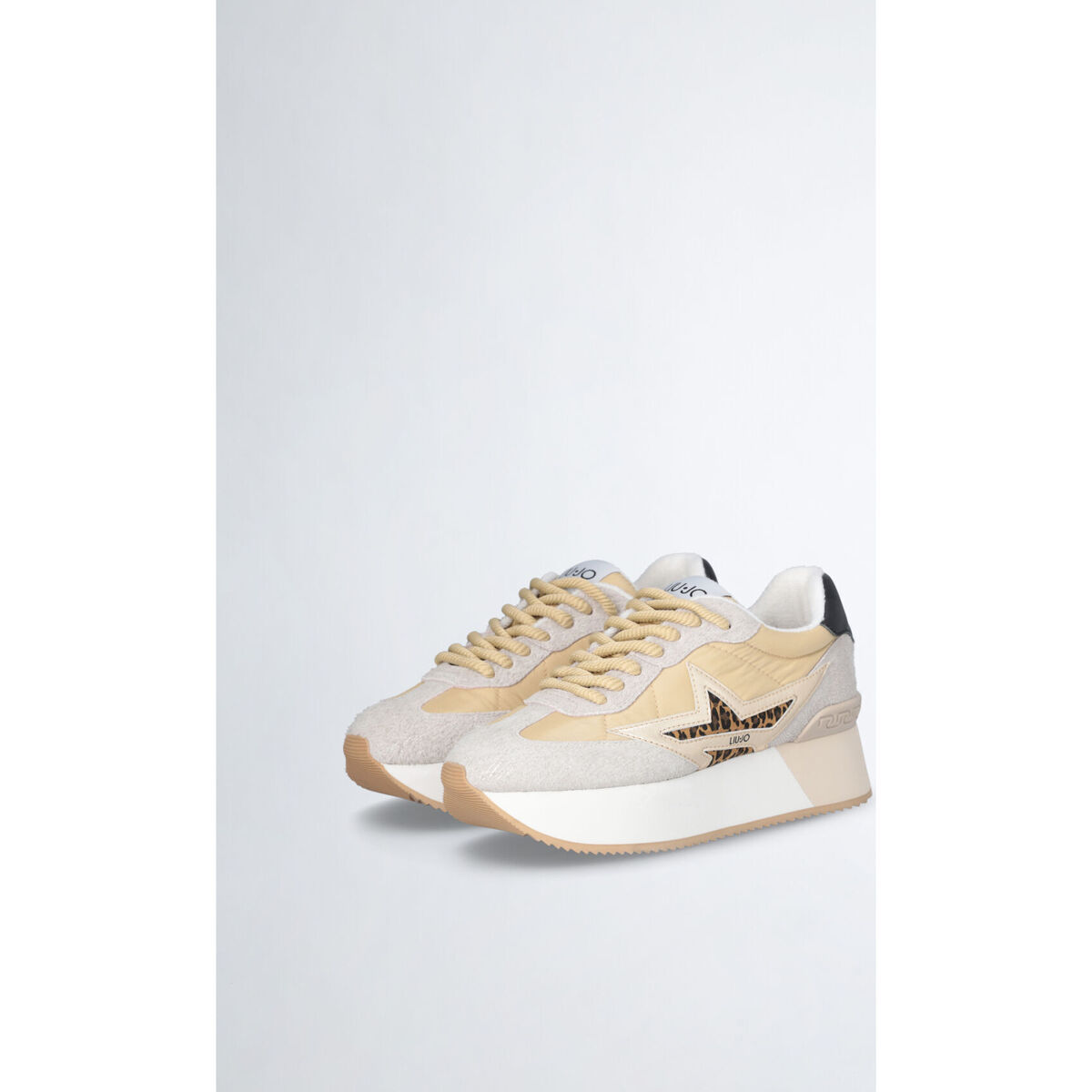 Liu Jo Gris Sneakers plateforme avec étoile animalier U5XyxtPv