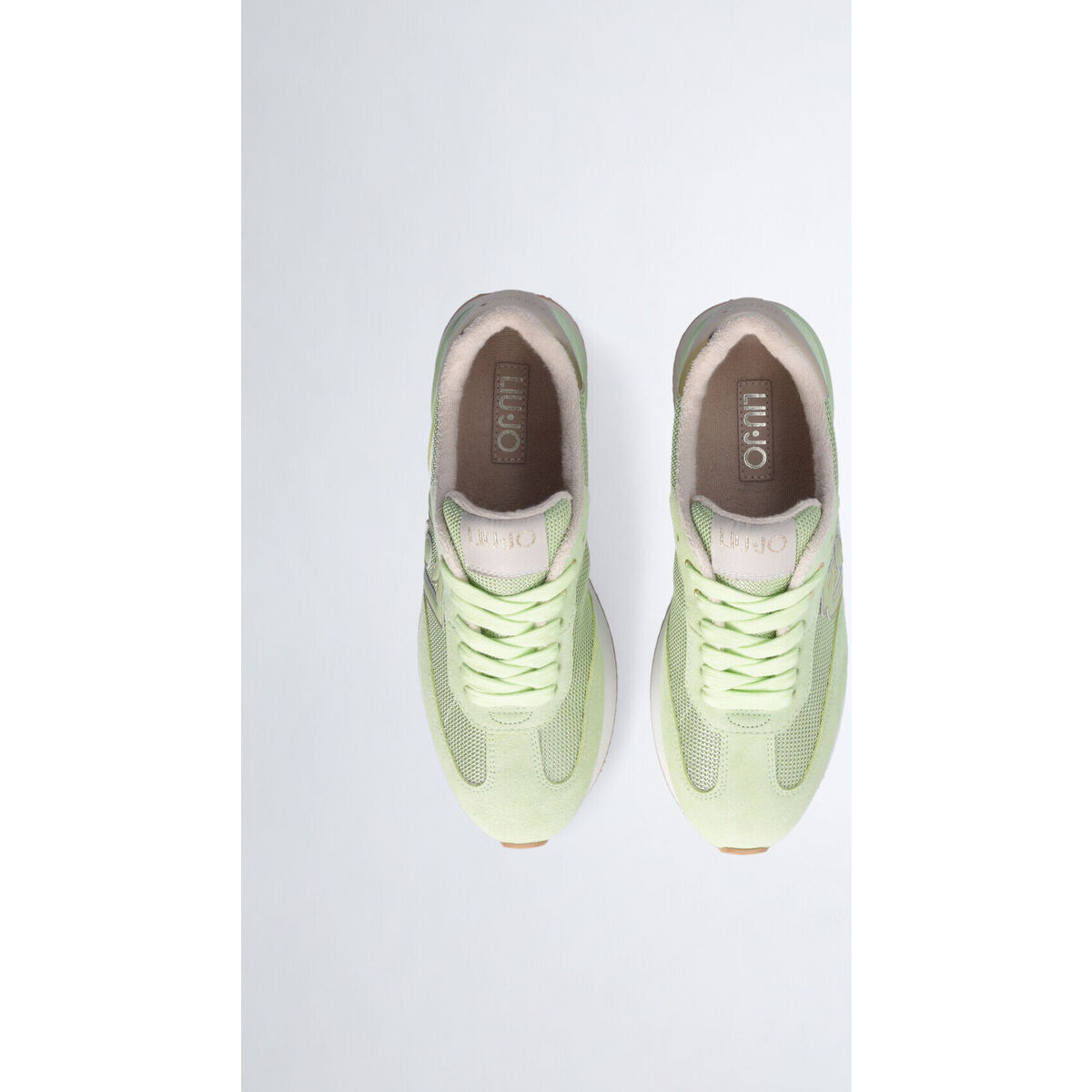 Liu Jo Vert Sneakers plateforme en mesh brillant wHrHhrdf