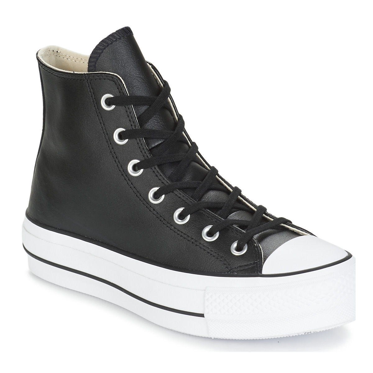 Converse Noir CHUCK TAYLOR ALL STAR LIFT CLEAN LEATHER 