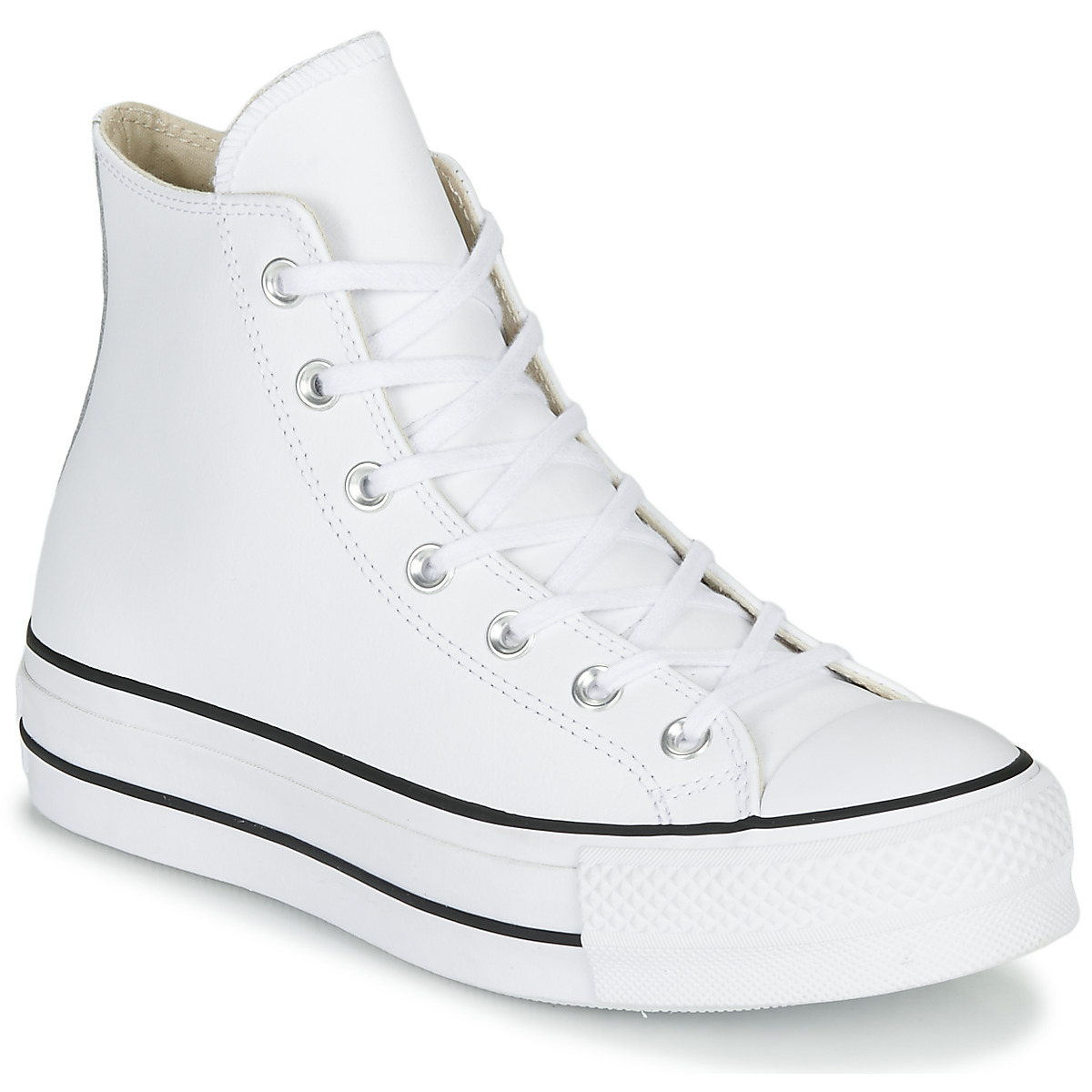 Converse Blanc CHUCK TAYLOR ALL STAR LIFT CLEAN LEATHER